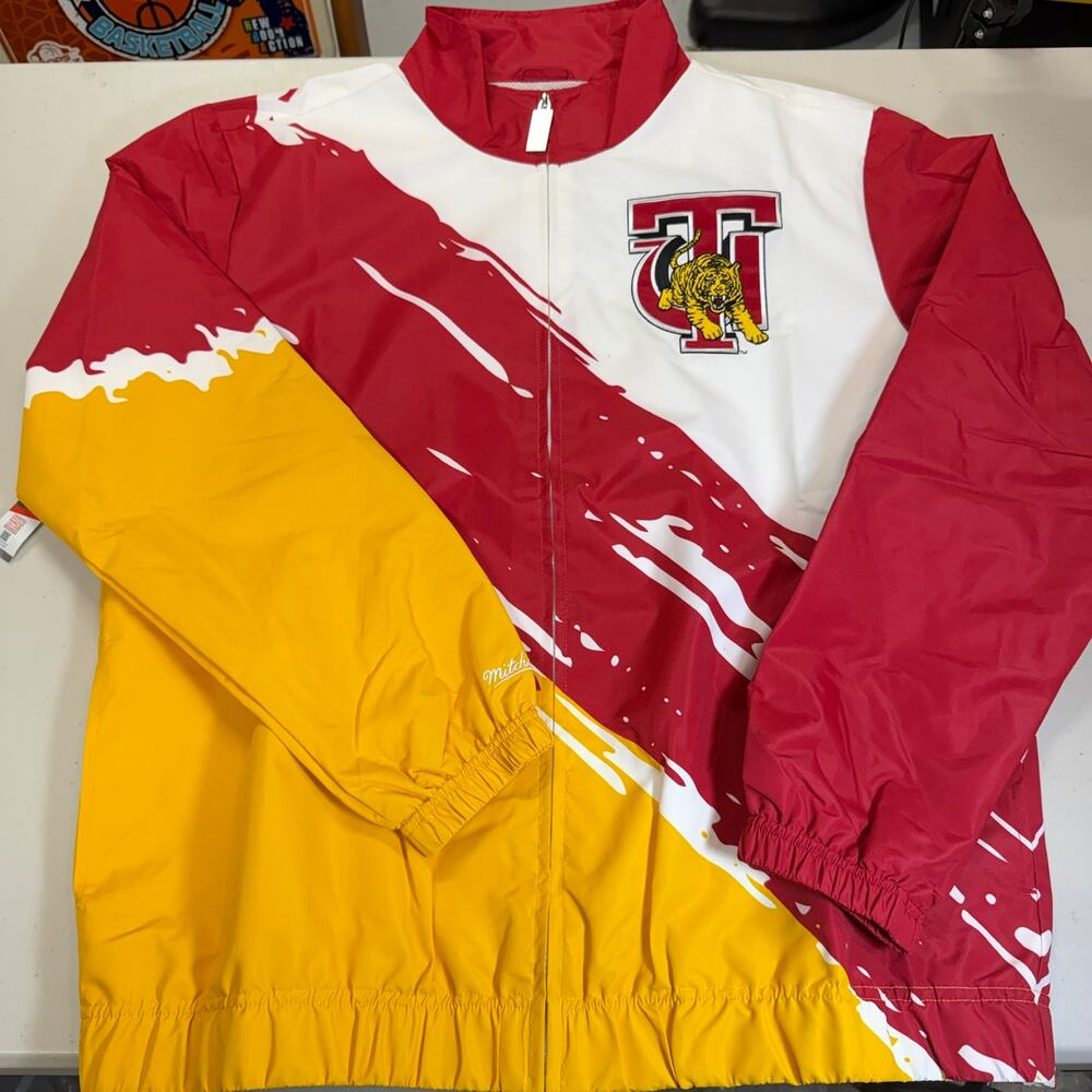Tuskegee University Golden Tigers Mitchell & Ness Windbreaker Large NWT *Notes*